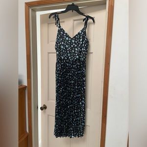 Vintage Betsey Johnson Roses Pleated Maxi Dress. Size: 10 NEW!